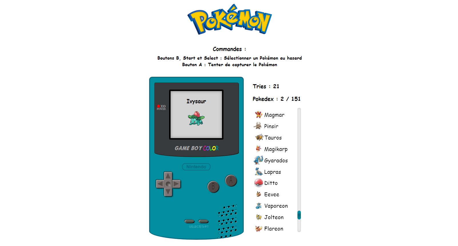 Projet Pokedex